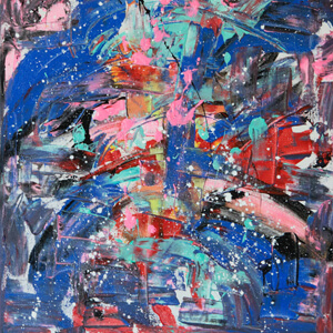 Зимняя рябина. 30x40, Акрил, холст, 2021 год